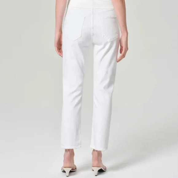 Agolde Riley High Rise Straight Crop Jeans (Stretch) - Picture 3 of 12